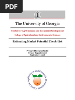 The University of Georgia: Estimating Market Potential Check-List