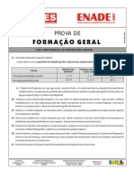 Enade 2007 - Prova FORMAÇÃO GERAL