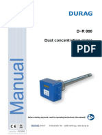 D R 800 Dust Concentration Meter: Before Starting Any Work, Read The Operating Instructions (The Manual) !