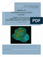 Osteology of Tyrannosaurus Rex - Insights From A Nearly Complete Skeleton and High-Resolution Computed Tomographic Analysis of The Skull