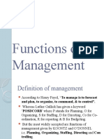 Functions of Management Presentation
