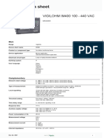 Product Data Sheet: VIGILOHM IM400 100 - 440 VAC