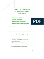 Math 106 - Lecture 6 Introduction To Statistics Histograms: Histograms Vs Bar Graph