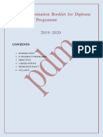 Student Information Booklet For Diploma in Pharmacy Programme