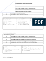 NEW IB Internal Assessment Scoring Criterion Checklist
