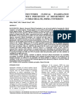 Objective Structured Clinical Examination (Osce) : Examinee'S Perception at Department of Pediatrics and Child Health, Jimma University