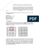 Project: Constraint Satisfaction Problem: Solving Sudoku Puzzle