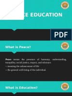 PEACE EDUCATION FOR HARMONY AND WELL-BEING