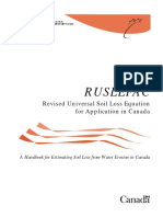 RUSLEFAC Handbook: Estimating Soil Loss from Water Erosion in Canada