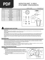 Instruction Sheet Is Nf8510 - Style Number Nf8510K, Nf8510Tb