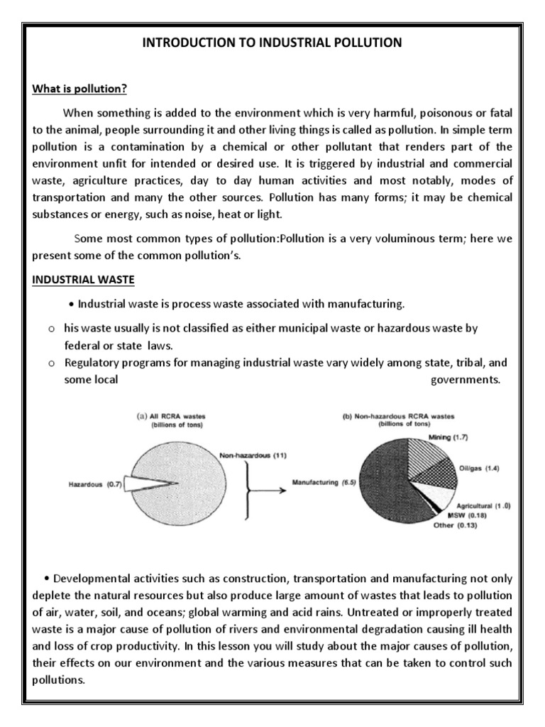 Overview of Industrial Pollution | PDF | Water Pollution | Pollution