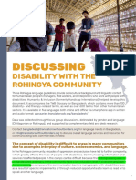 Discussing: Disability With The Rohingya Community