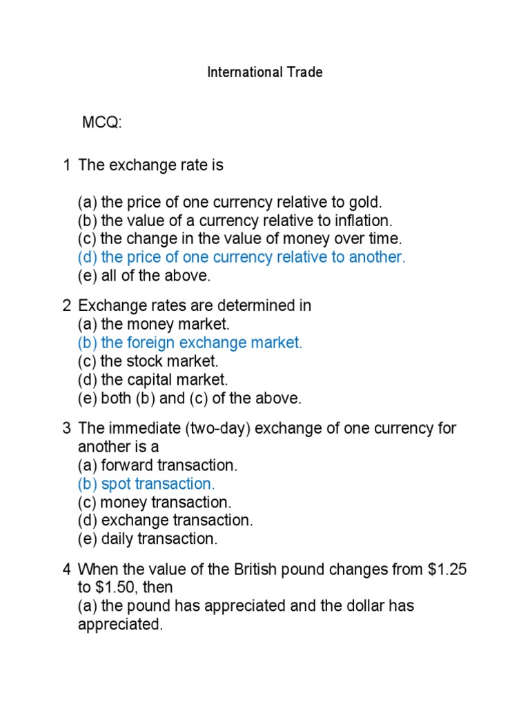 Impact of Exchange Rates on Trade | PDF | Exchange Rate | Currency ...