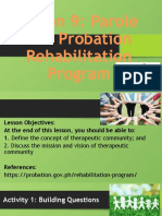 Lesson 9 Parole and Probation Rehabilitation Program