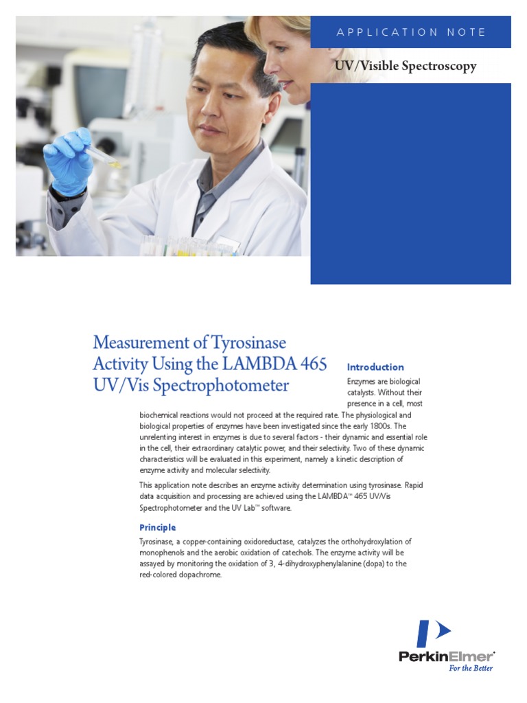 Measurement of Tyrosinase Activity Using The LAMBDA 465 UV/Vis