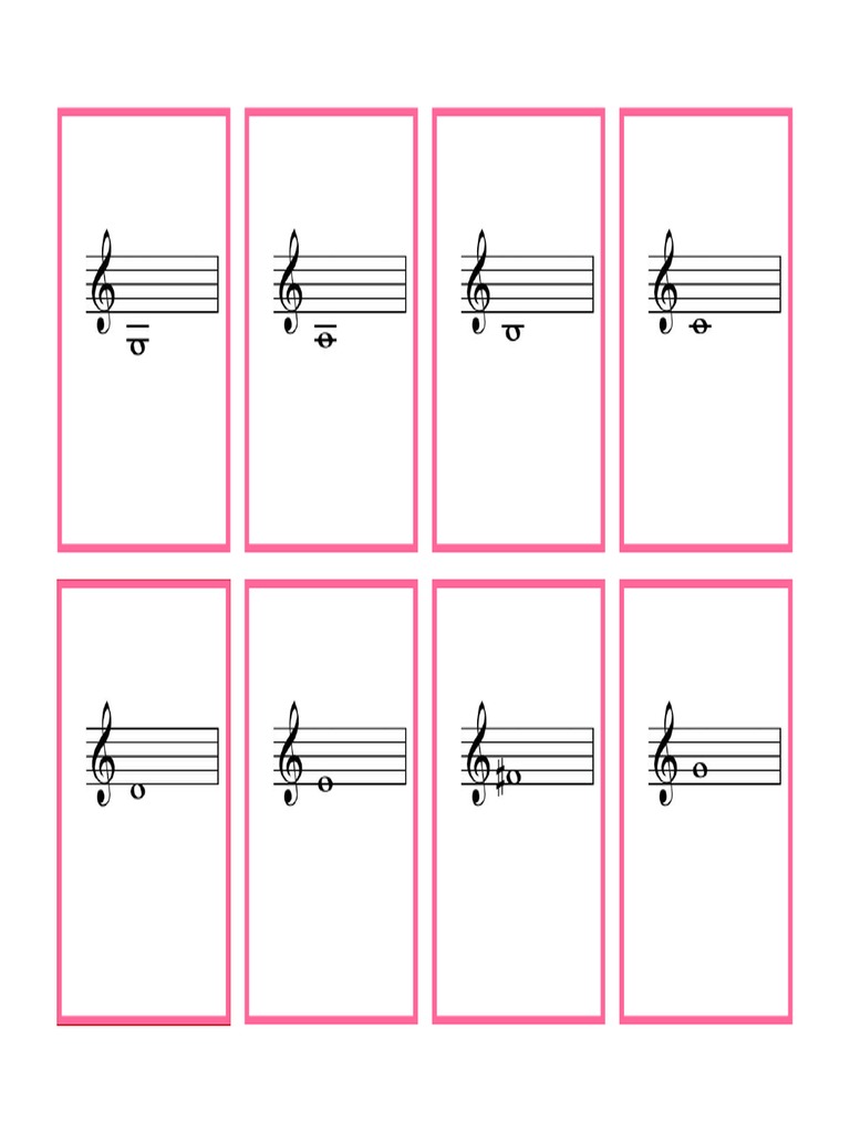 Violin Notes Flash Cards PDF