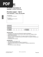 A Level Chemistry A Practice Paper - Set 2