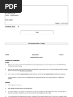 Practice Paper - Set 1: A Level Chemistry A H432/03 Unified Chemistry