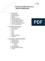 2.1 Estructura Del Informe Final de La Práctica Profesional