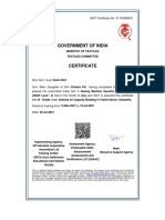 Government of India: MOT Certificate No. 21153589231