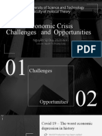 Economic Crisis Challenges Opportunities And: Hanoi University of Science and Technology Faculty of Political Theory