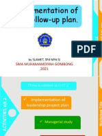 Implementation of The Follow-Up Plan: Sma Muhamamdiyah Gombong 2021