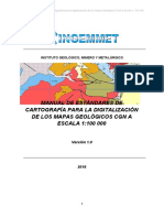 Manual de Estándares de Cartografía Para La Digitalización de Los Mapas Geológicos CGN a Escala 1 100 000