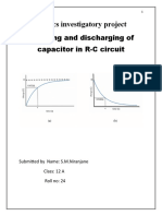 Physics Investigatory Project: Charging and Discharging of Capacitor in R-C Circuit