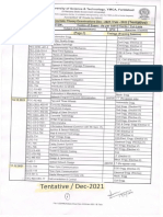 Tentative Date-Sheets for End-Sem Exams Dec-2021