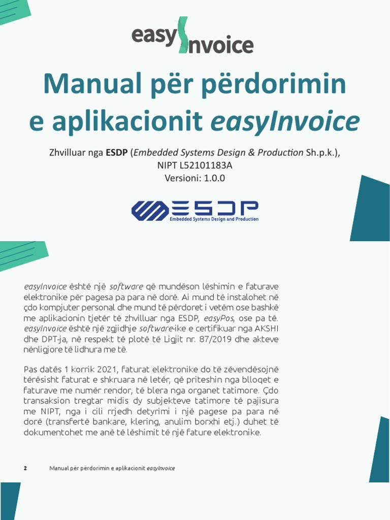 Easyinvoice - Manual Perdorimi | PDF
