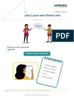 Let's Create Local and Global Ads: Activity 3: Do It Yourself! Lead in