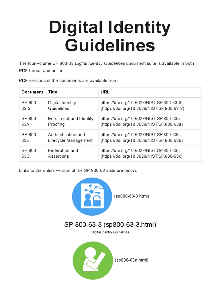 Capitulo 3 NIST SP 80063 Digital Identity Guidelines PDF