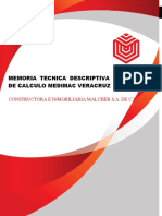 Memoria Técnica Descriptiva y de Cálculo Electrica Medimac Veracruz
