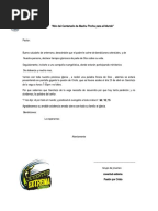 Cantata Juvenil - carta de invitación para las iglesias