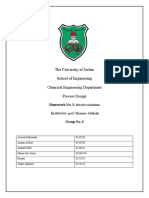 The University of Jordan School of Engineering Chemical Engineering Department Process Design