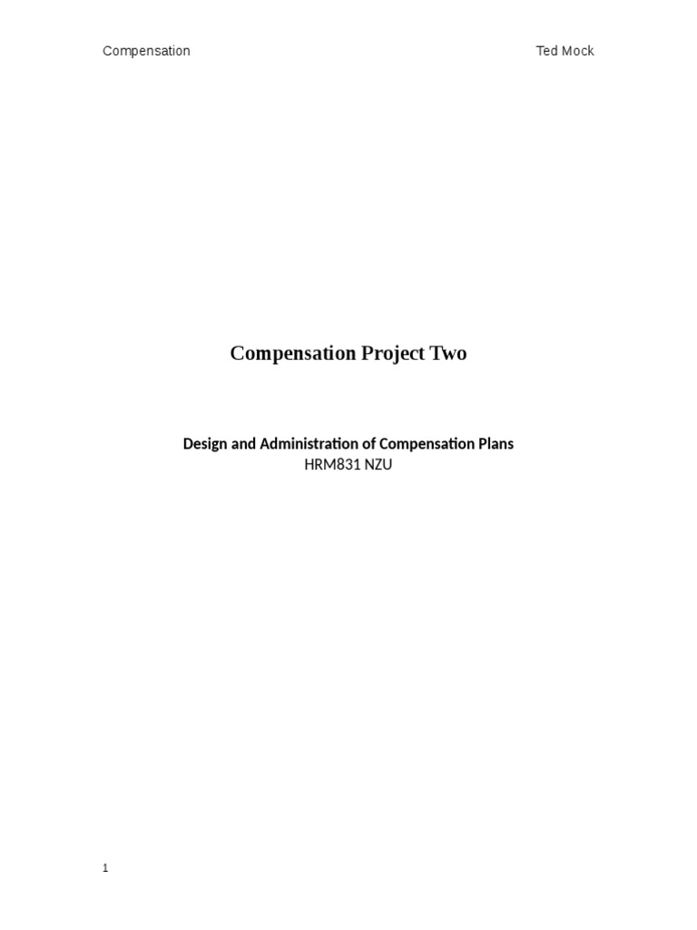 Compensation Plan Analysis and Data Aging | PDF | Outlier | Wage