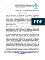 Código de Ética Profesional Del Administrador Público 2010 PDF