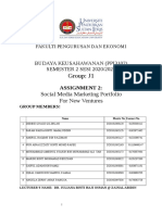 PPI3012 J1 Assignment 2 PortFolio Marketing To The New Ventures BUDIMAN GADGET ENTERPRISE
