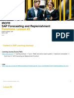 Ircfr SAP Forecasting and Replenishment: Functions. Lesson #2