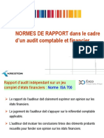 7.1.  Normes de rapports r