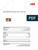 3BSM025400-A: Set Bearing Liner/bush. Jack. Oil, D 315