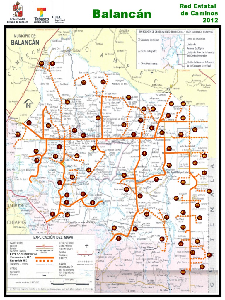 Estado Superficial de Caminos JEC 2012 | PDF