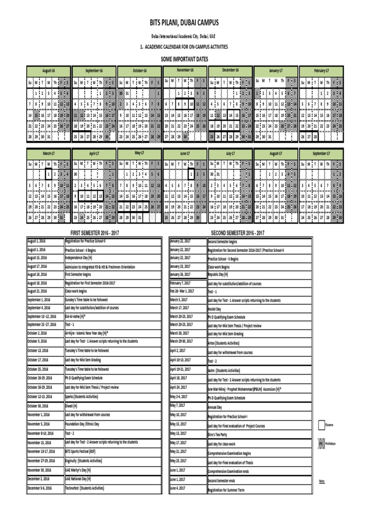 Academic Year Calendar | PDF | Academic Term | Educational Institutions