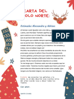 Rojo Marrón Papel Vintage Carta Papá Noel