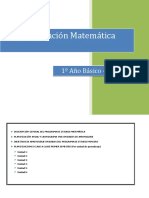 Planificación Matemática PDF 1º Básico