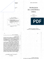 Benveniste - Os Niveis de Analise Linguistica, Problemas de Linguistica Geral