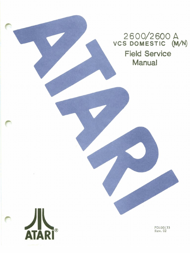 Atari 2600 VCS Domestic Field Service Manual | PDF | Microprocessor ...