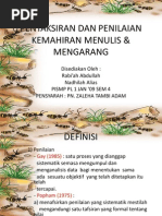Download PENTAKSIRANPENILAIANKEMAHIRANMENULISMENGARANGbyREMEDIALEDUSN54981697 doc pdf