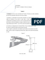 Tarefa 3 de Mecânica dos Sólidos sobre Torção e Flexão