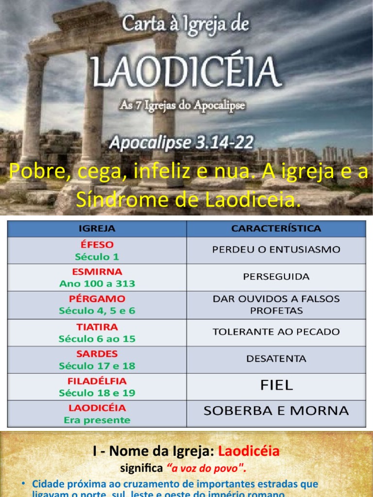 I Igreja de Laodicéia - Uma Igreja Morna | PDF | Jesus | Igreja cristã
